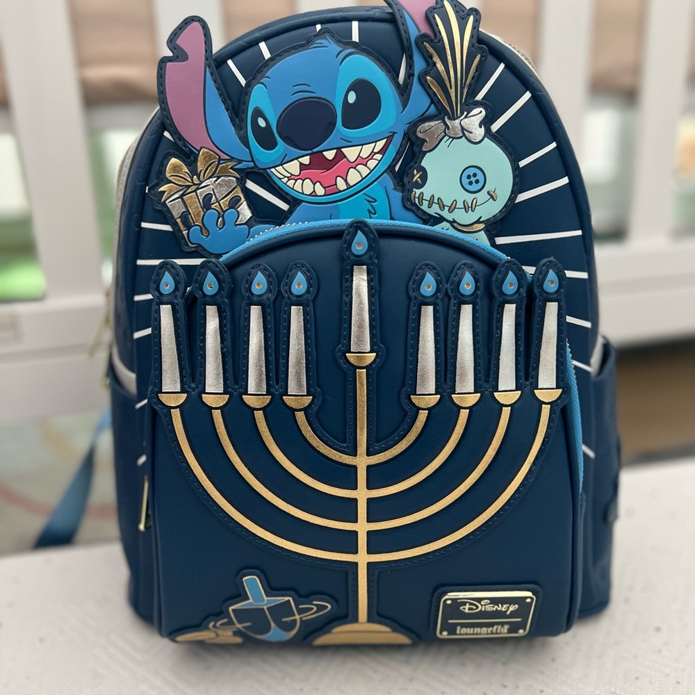 Loungefly Disney Lilo & Stitch Light Up Menorah Stitch Mini Backpack